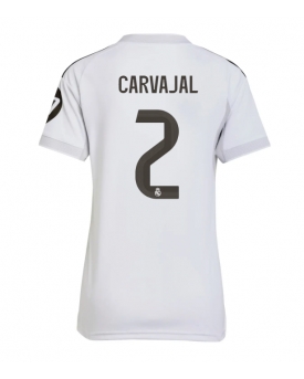 Real Madrid Daniel Carvajal #2 Maglia Gara Casa Repliche 2025-26 Donna Maniche Corte